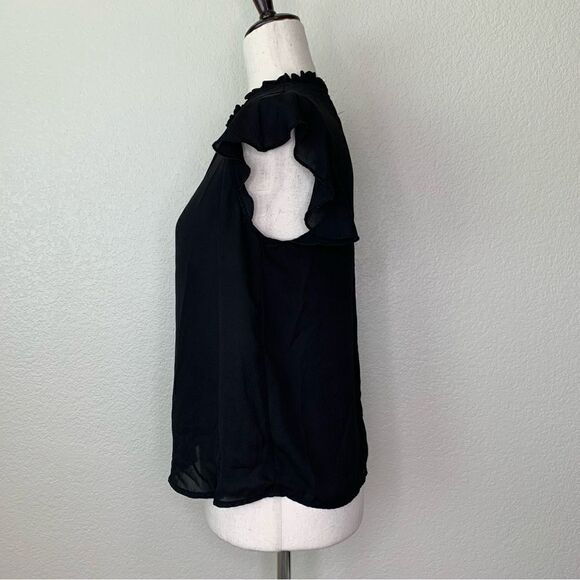 Forever 21 Black Ruffle Women’s Top - Picture 4 of 12